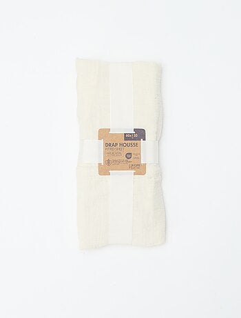 Hoeslaken babybed (60x120 cm) van dubbel katoengaas - Kiabi Home