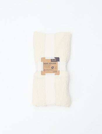 Hoeslaken babybed (70x140) van dubbel katoengaas - Kiabi Home
