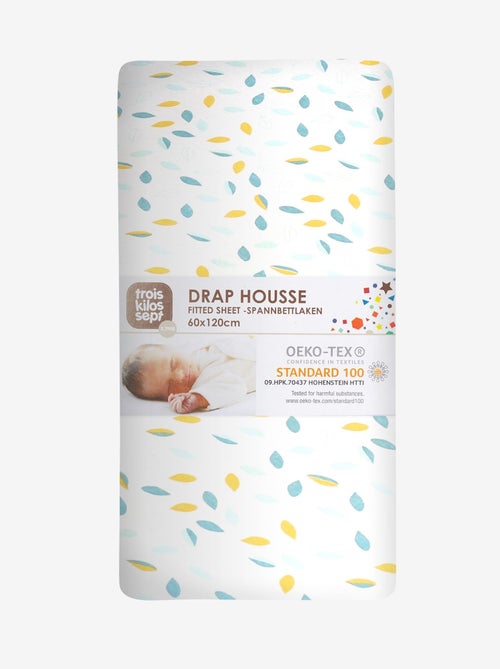 Hoeslaken babybedje bladmodel - Kiabi
