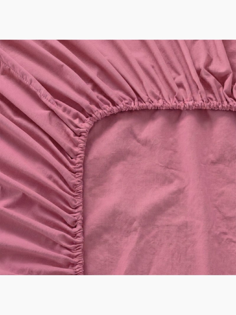Hoeslaken Basic "Happyfriday" Magenta - Kiabi