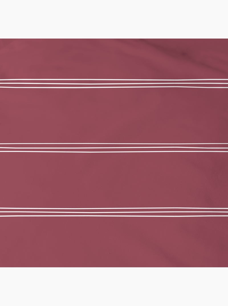 Hoeslaken bedrukt 100% katoen, urban stripes Karmozijnrood - Kiabi