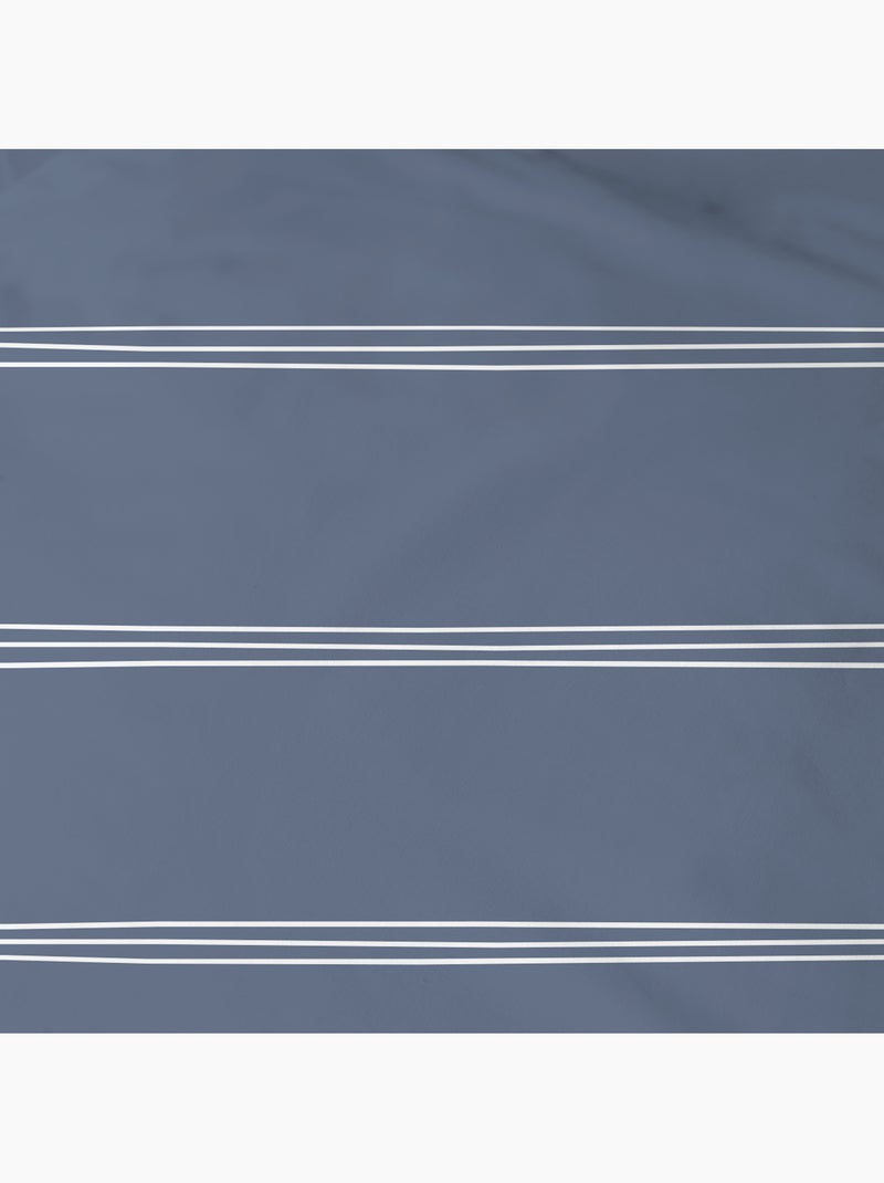Hoeslaken bedrukt 100% katoen, urban stripes Lichtblauw - Kiabi