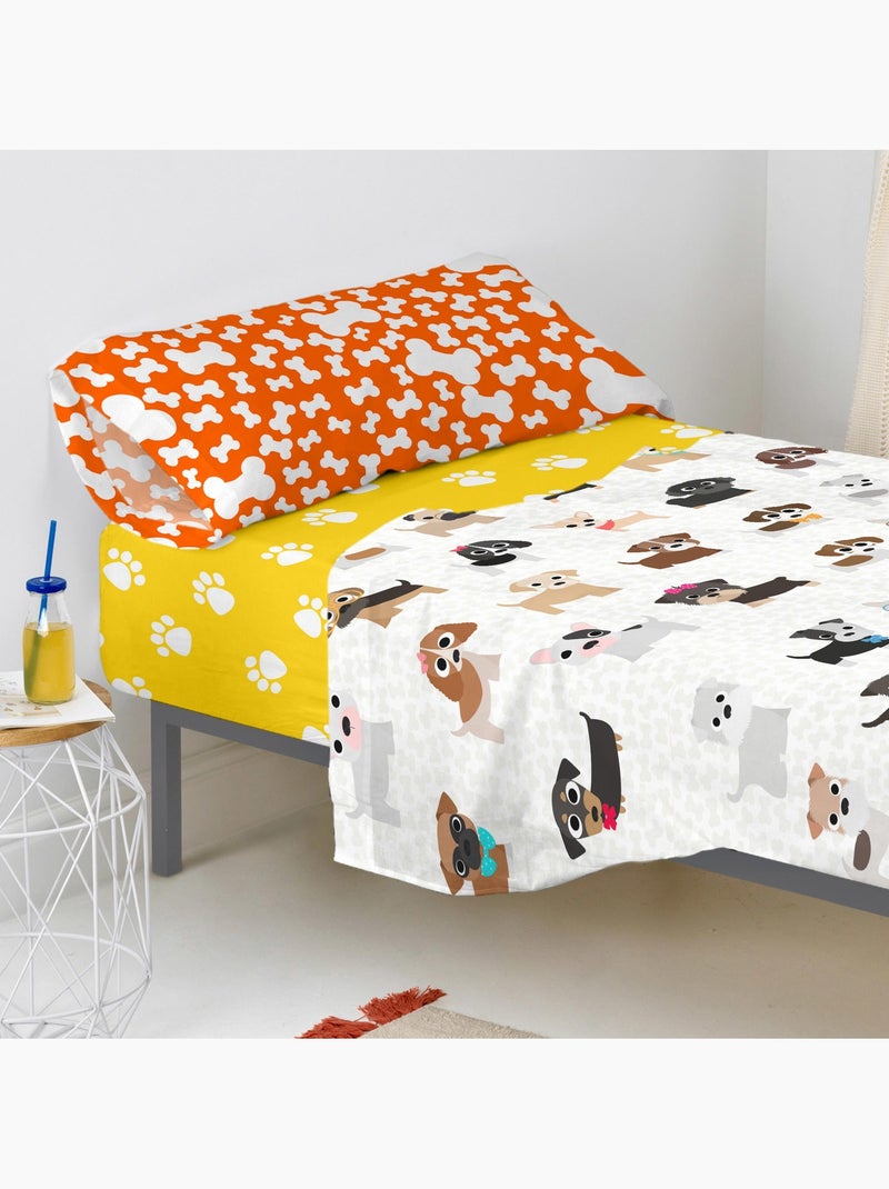 Hoeslaken Dogs "Happyfriday" Multicolor - Kiabi