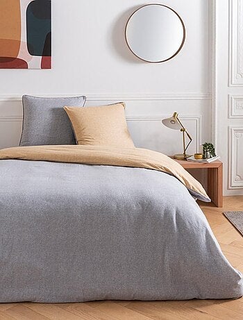 Hoeslaken 'DOUCEUR' katoenflanel lichtgrijs – Future Home