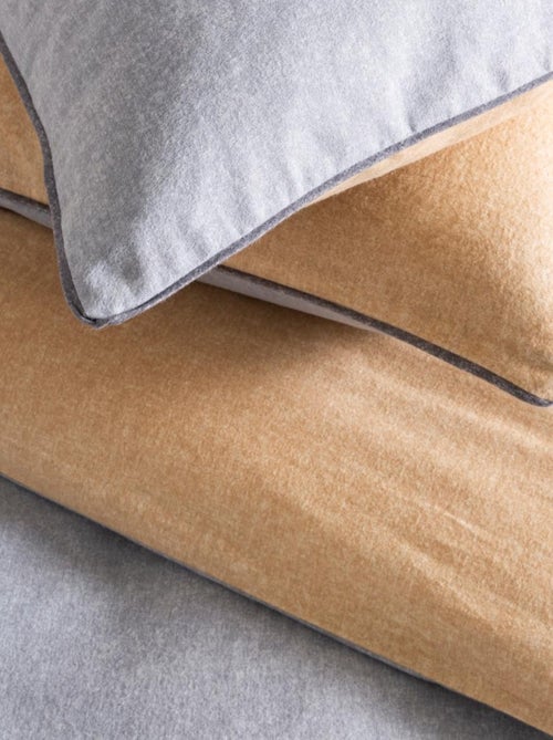 Hoeslaken 'DOUCEUR' katoenflanel lichtgrijs – Future Home - Kiabi