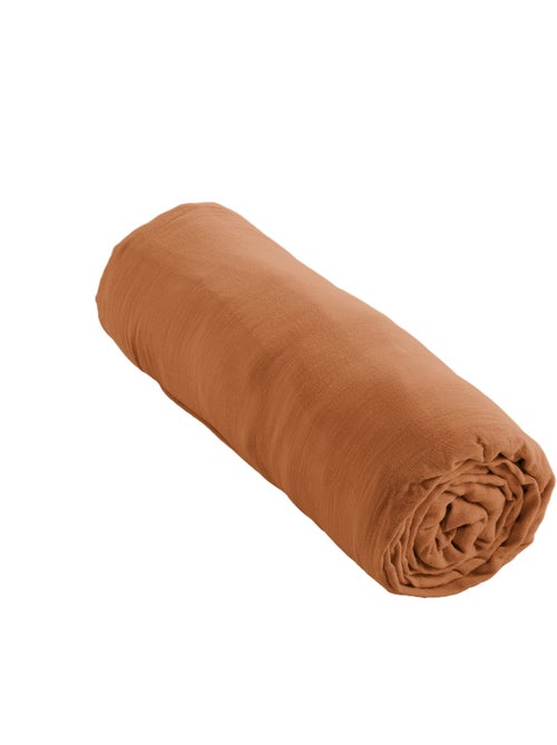 Hoeslaken – dubbel katoengaas 125 g/m² – hoekhoogte 30 cm - gaïa - Kiabi Hoeslaken – dubbel katoengaas 125 g/m² – hoekhoogte 30 cm - gaïa - Kiabi