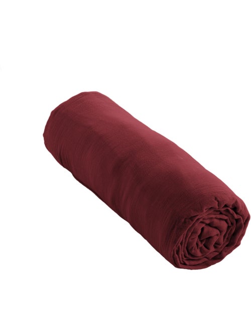 Hoeslaken – dubbel katoengaas 125 g/m² – hoekhoogte 30 cm - gaïa - Kiabi Hoeslaken – dubbel katoengaas 125 g/m² – hoekhoogte 30 cm - gaïa - Kiabi