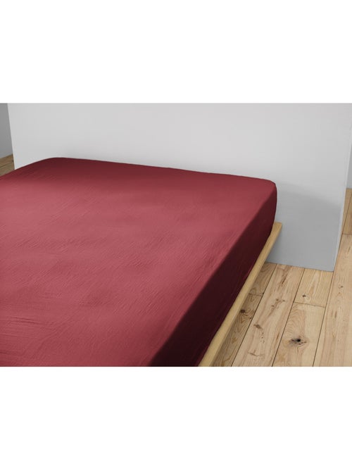 Hoeslaken – dubbel katoengaas 125 g/m² – hoekhoogte 30 cm - gaïa - Kiabi Hoeslaken – dubbel katoengaas 125 g/m² – hoekhoogte 30 cm - gaïa - Kiabi
