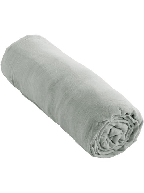 Hoeslaken – dubbel katoengaas 125 g/m² – hoekhoogte 30 cm - gaïa - Kiabi Hoeslaken – dubbel katoengaas 125 g/m² – hoekhoogte 30 cm - gaïa - Kiabi