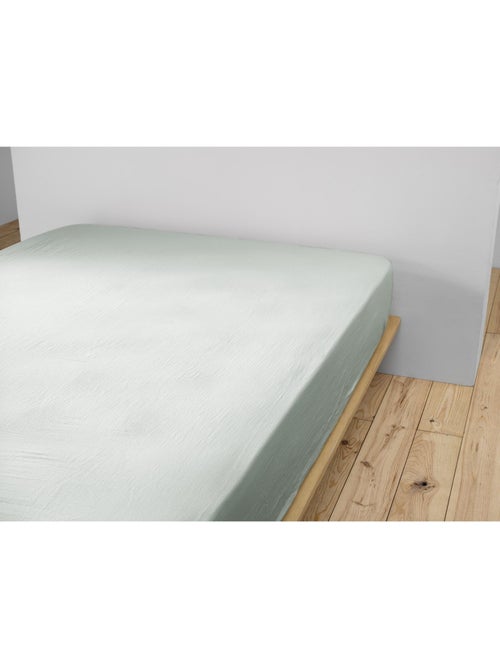 Hoeslaken – dubbel katoengaas 125 g/m² – hoekhoogte 30 cm - gaïa - Kiabi Hoeslaken – dubbel katoengaas 125 g/m² – hoekhoogte 30 cm - gaïa - Kiabi