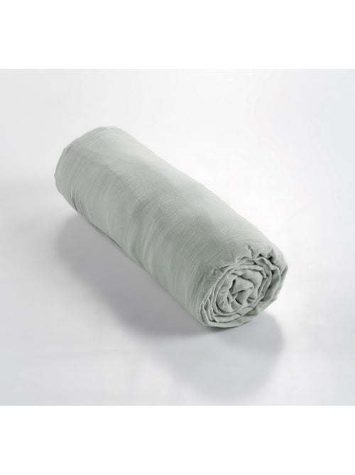 Hoeslaken – dubbel katoengaas 125 g/m² – hoekhoogte 30 cm - gaïa - Kiabi Hoeslaken – dubbel katoengaas 125 g/m² – hoekhoogte 30 cm - gaïa - Kiabi