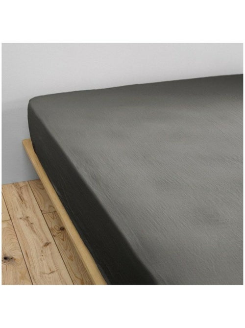 Hoeslaken – dubbel katoengaas 125 g/m² – hoekhoogte 30 cm - gaïa - Kiabi