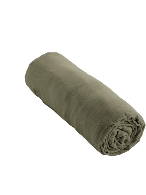 Hoeslaken – dubbel katoengaas 125 g/m² – hoekhoogte 30 cm - gaïa - Kiabi