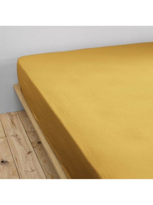Hoeslaken – dubbel katoengaas 125 g/m² – hoekhoogte 30 cm - gaïa - Kiabi Hoeslaken – dubbel katoengaas 125 g/m² – hoekhoogte 30 cm - gaïa - Kiabi