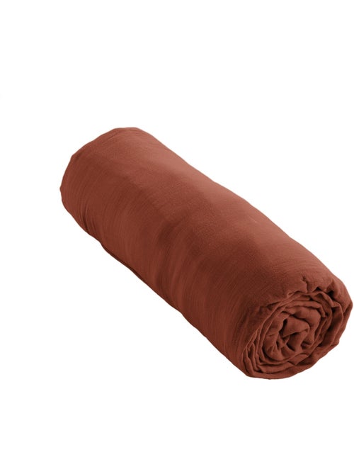 Hoeslaken – dubbel katoengaas 125 g/m² – hoekhoogte 30 cm - gaïa - Kiabi