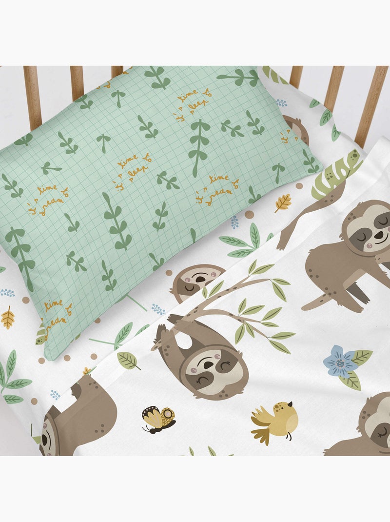 Hoeslaken Happy sloth "Happyfriday" Multicolor - Kiabi