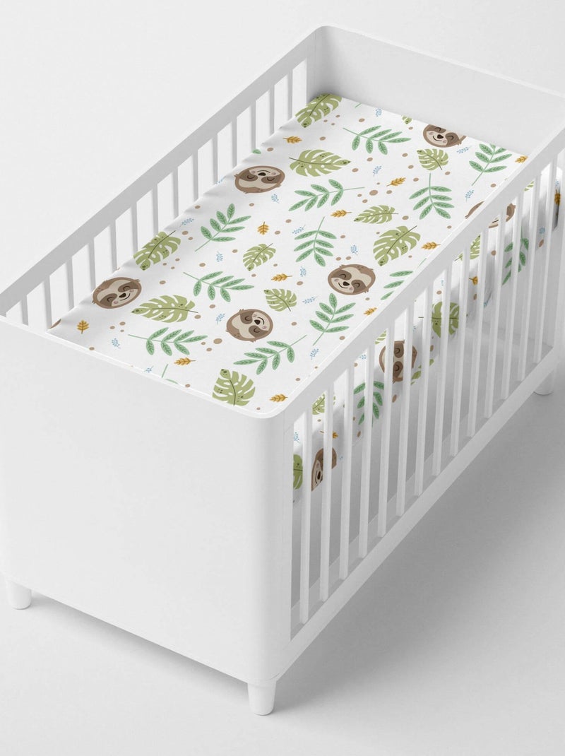 Hoeslaken Happy sloth "Happyfriday" Multicolor - Kiabi