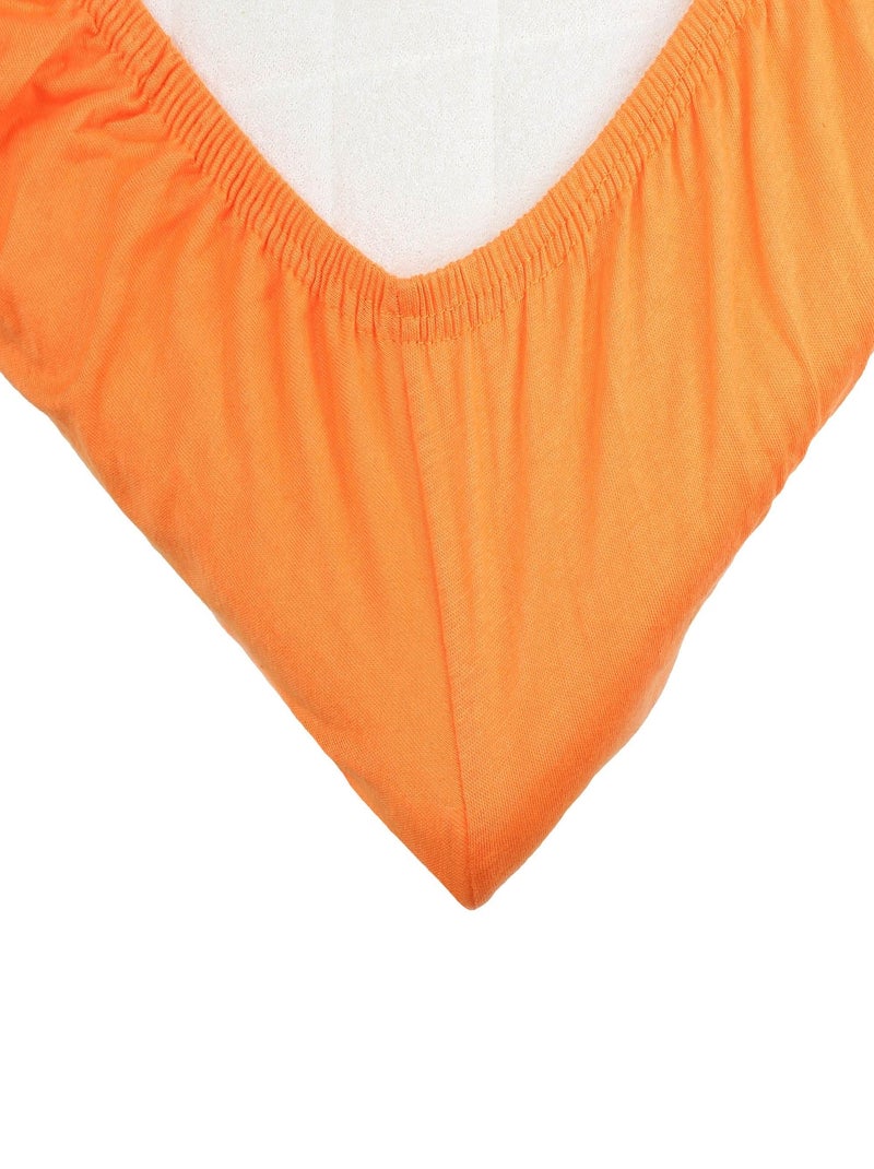 Hoeslaken oeko-tex® standard 100 Abrikoos - Kiabi