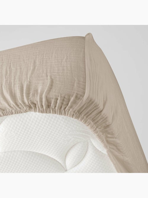 Hoeslaken sienna – katoengaas & katoen 57 draden – hoekhoogte 30 cm - Kiabi