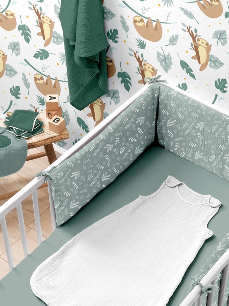 Hoeslaken van katoenen gaas Alia PROMO LINGE Groen - Kiabi