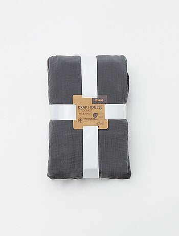 Hoeslaken van katoengaas (160 x 200 cm) - Kiabi Home