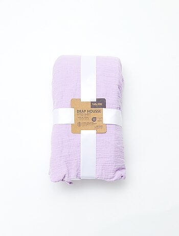 Hoeslaken van katoengaas (160 x 200 cm) - Kiabi Home