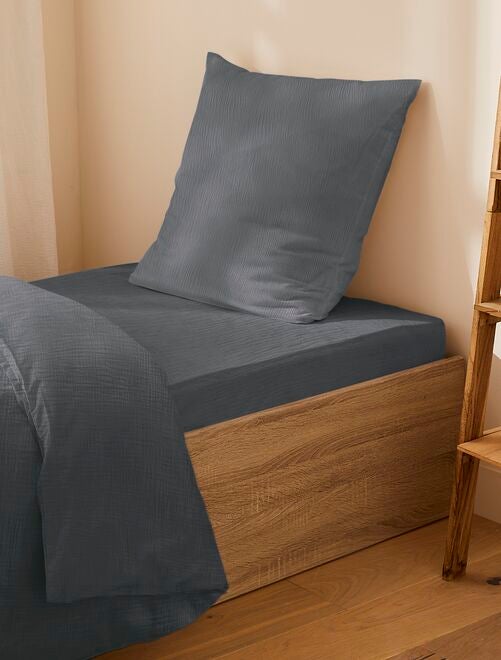 Hoeslaken van zachte, luchtige katoen voor 1-persoonsbed (90 x 190 cm) - Kiabi Home - Kiabi