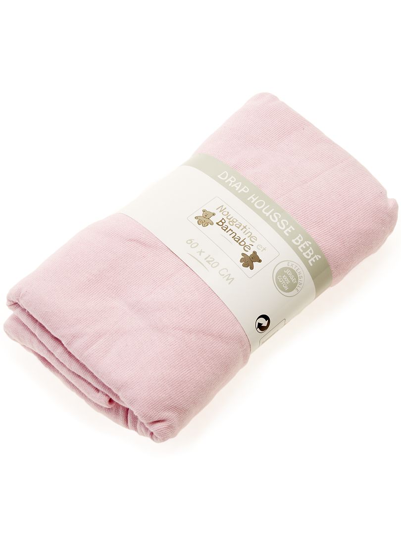 Hoeslaken voor een babybedje roze  - Kiabi