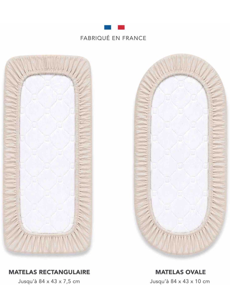 Hoeslaken wieg baby van katoenen mousseline Beige - Kiabi