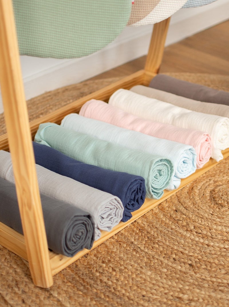 Hoeslaken wieg baby van katoenen mousseline Beige - Kiabi