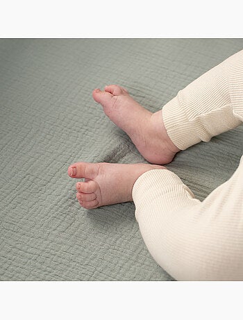 Hoeslaken wieg baby van katoenen mousseline | sevira kids