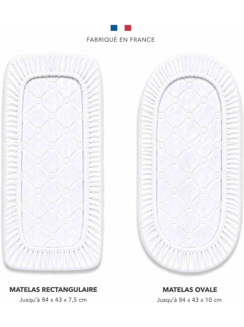 Hoeslaken wieg baby van katoenen mousseline Wit - Kiabi