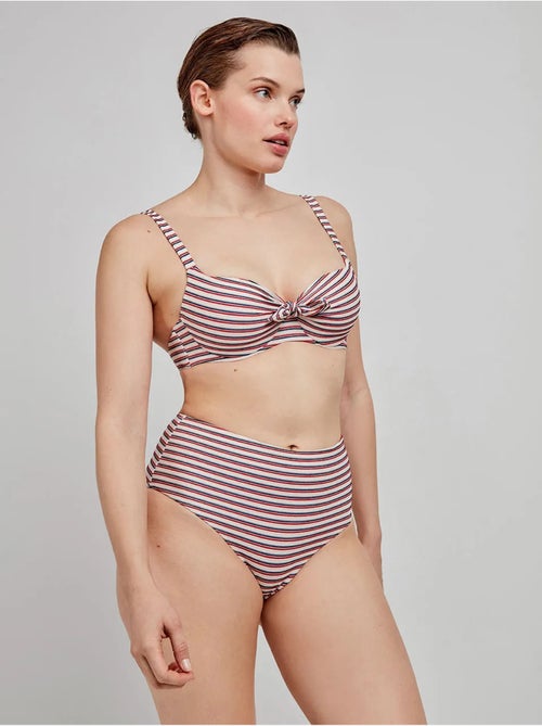 Hoge bikini broekje gestreepte print - Kiabi Hoge bikini broekje gestreepte print - Kiabi