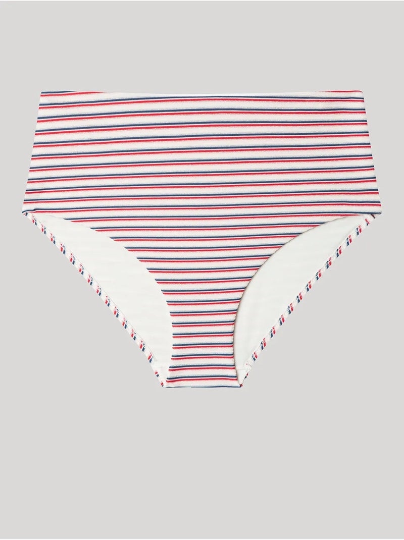 Hoge bikini broekje gestreepte print Multicolor - Kiabi