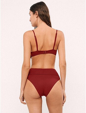 Hoge bikini broekje met knoop