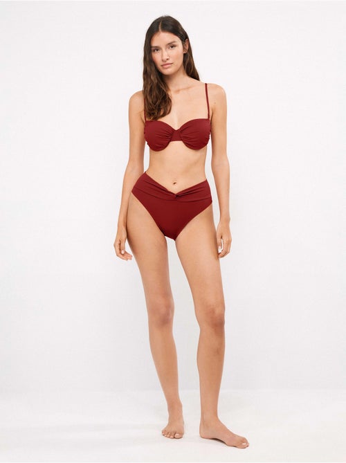 Hoge bikini broekje met knoop - Kiabi Hoge bikini broekje met knoop - Kiabi