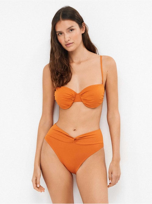Hoge bikini broekje met knoop - Kiabi Hoge bikini broekje met knoop - Kiabi