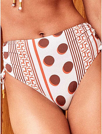 Hoge bikini slip met monogram print