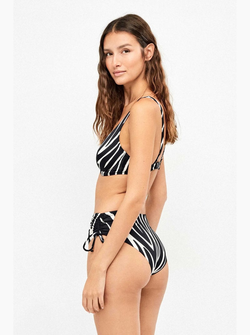 Hoge bikinislip in dierenprint zebrapatroon stof Multicolor - Kiabi