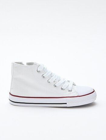 Hoge canvas sneakers met rits
