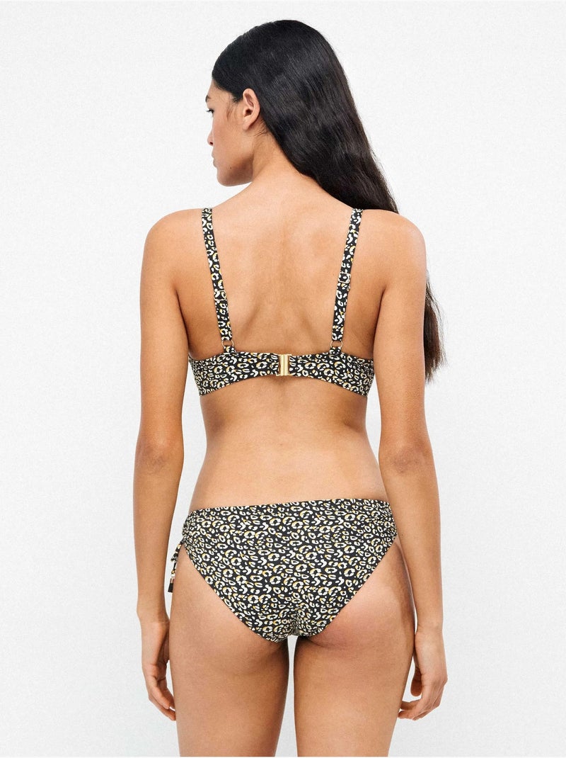 Hoge en verstelbare bikinibroekje in dierenprint stof Multicolor - Kiabi