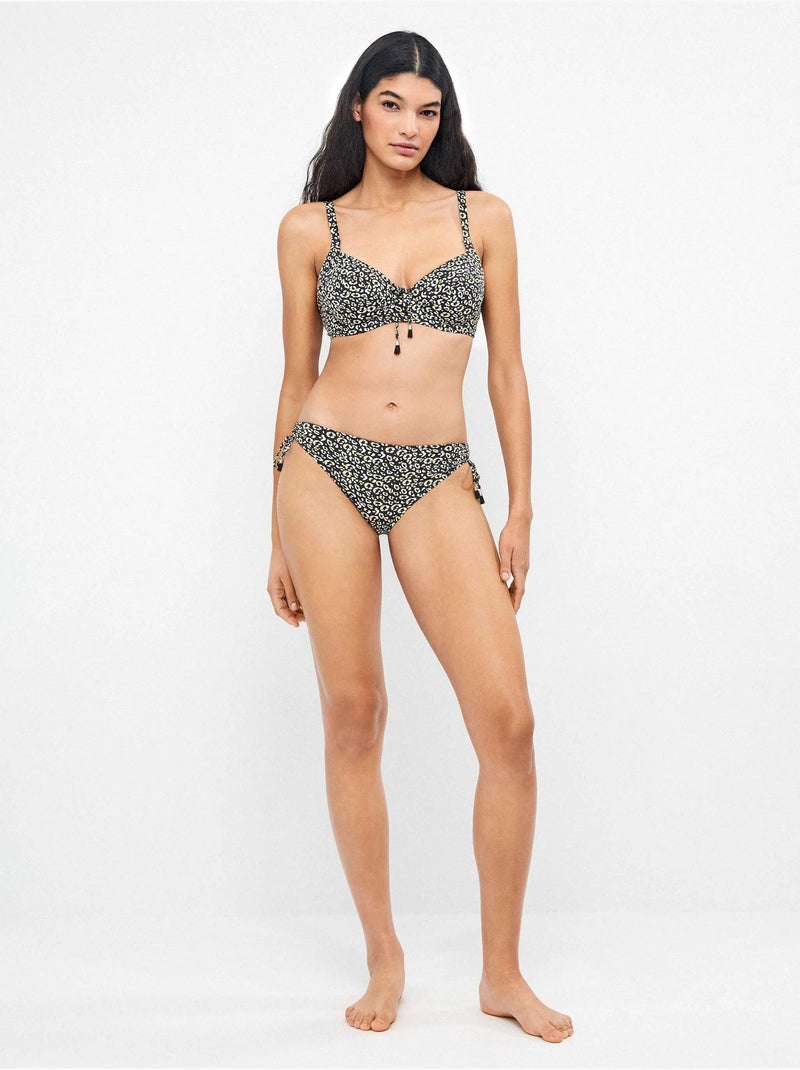 Hoge en verstelbare bikinibroekje in dierenprint stof Multicolor - Kiabi