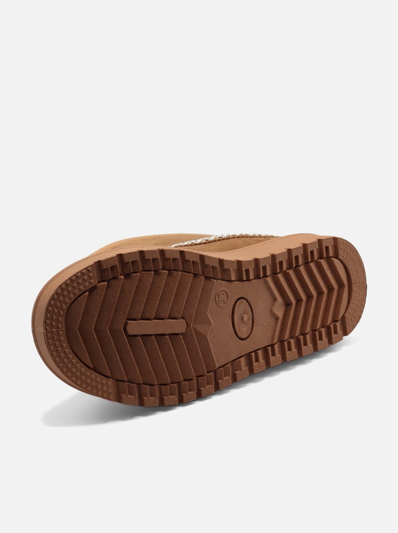 Hoge enkellaarzen Camel - Kiabi