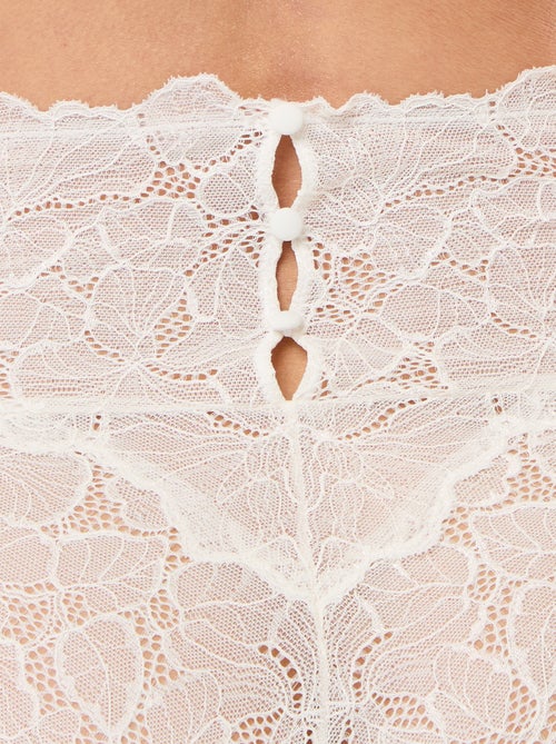 Hoge kanten slip met bloemen - Kiabi