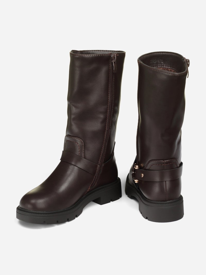 Hoge laarzen Bruin - Kiabi