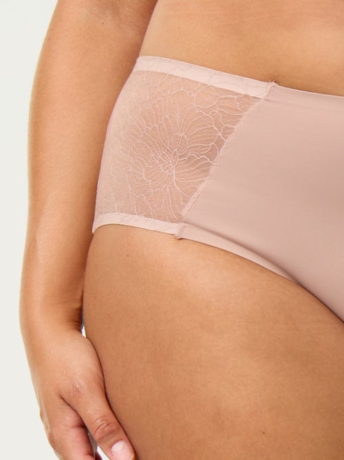 Hoge microvezel slip met kant - Kiabi Hoge microvezel slip met kant - Kiabi