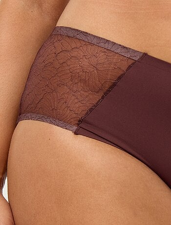 Hoge microvezel slip met kant