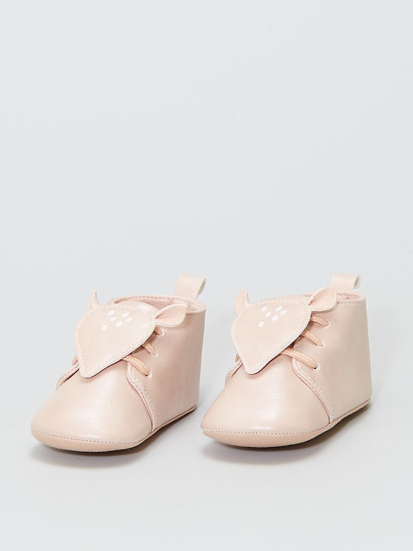 Hoge schoenen met hertjespatch roze - Kiabi