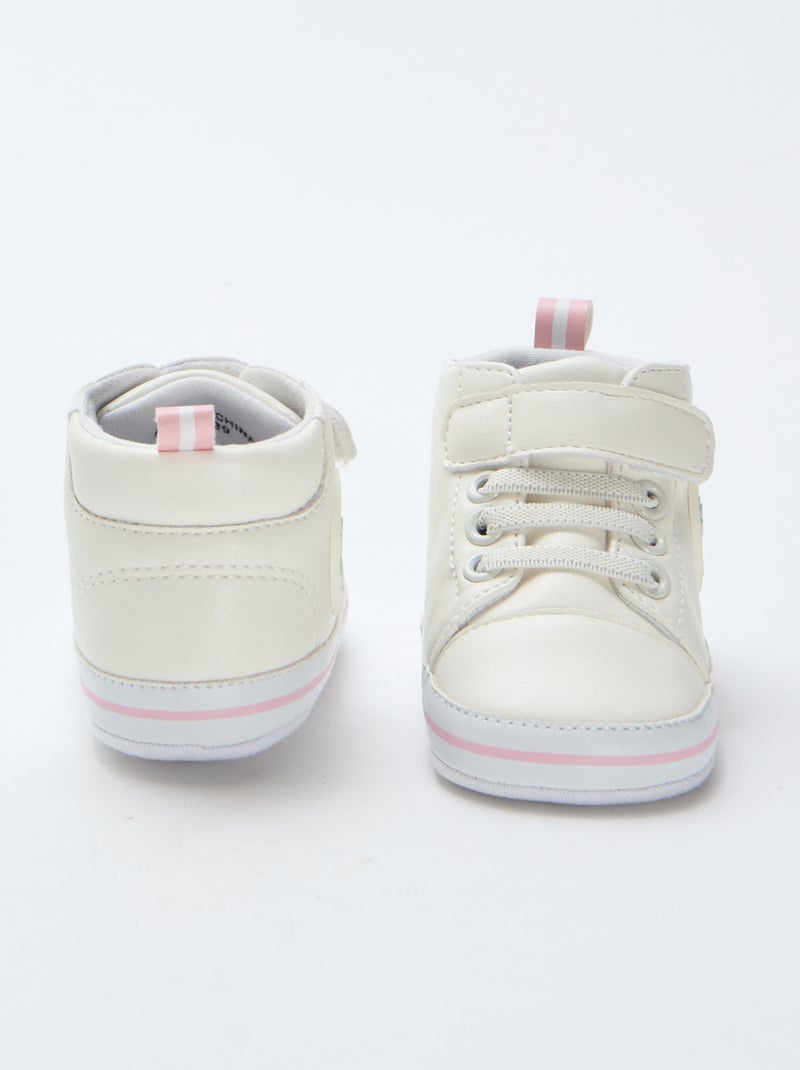 Hoge sneakers in imitatieleer 'Stitch' Blauw - Kiabi