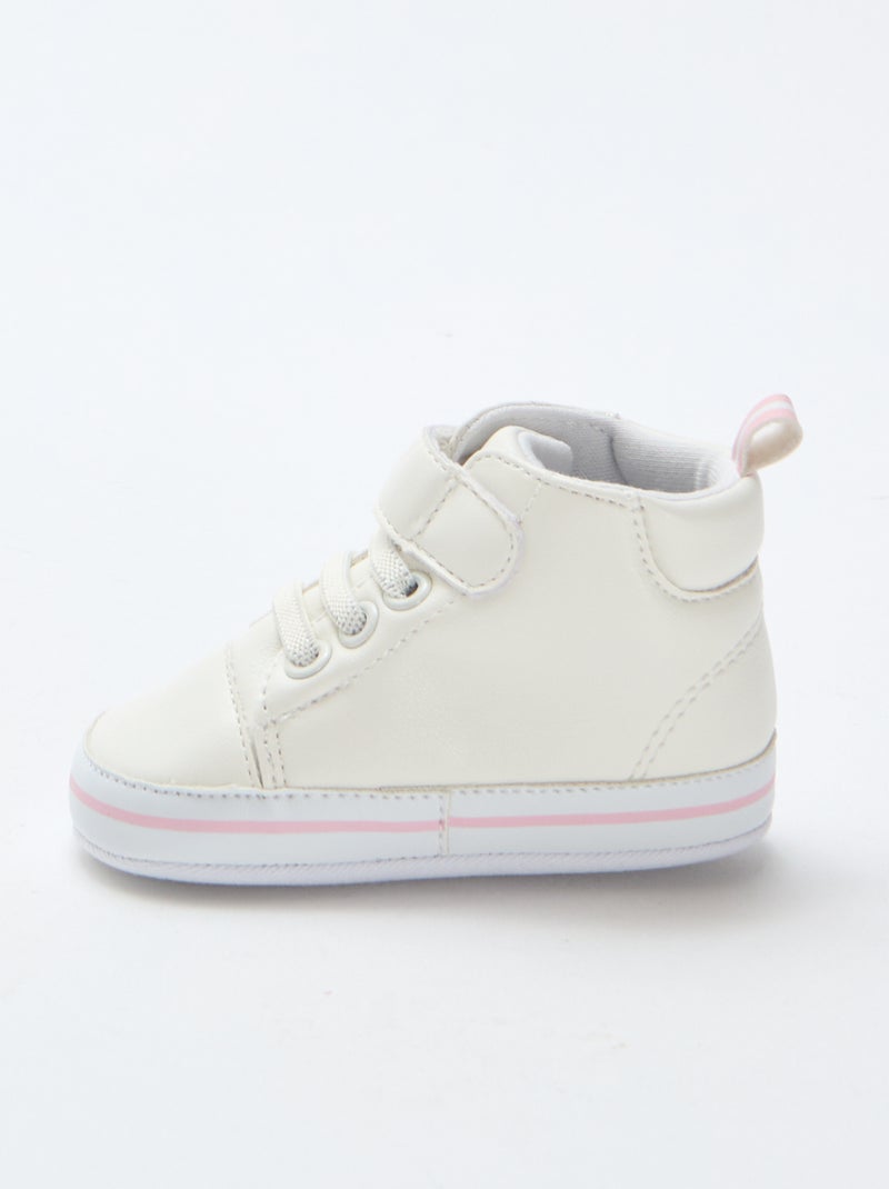 Hoge sneakers in imitatieleer 'Stitch' Blauw - Kiabi